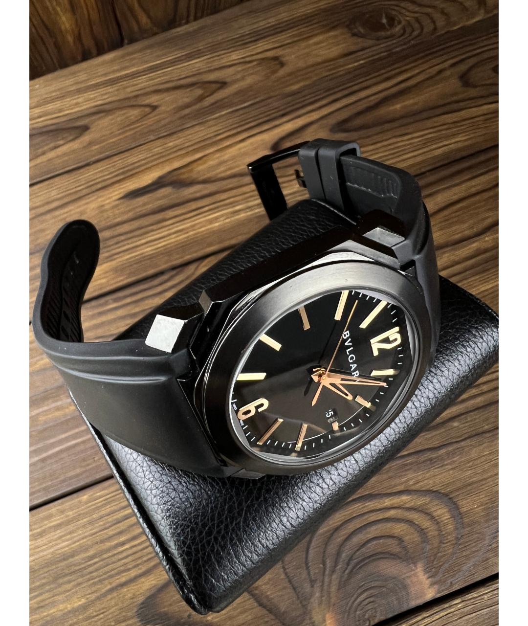 BVLGARI Черные часы, фото 5