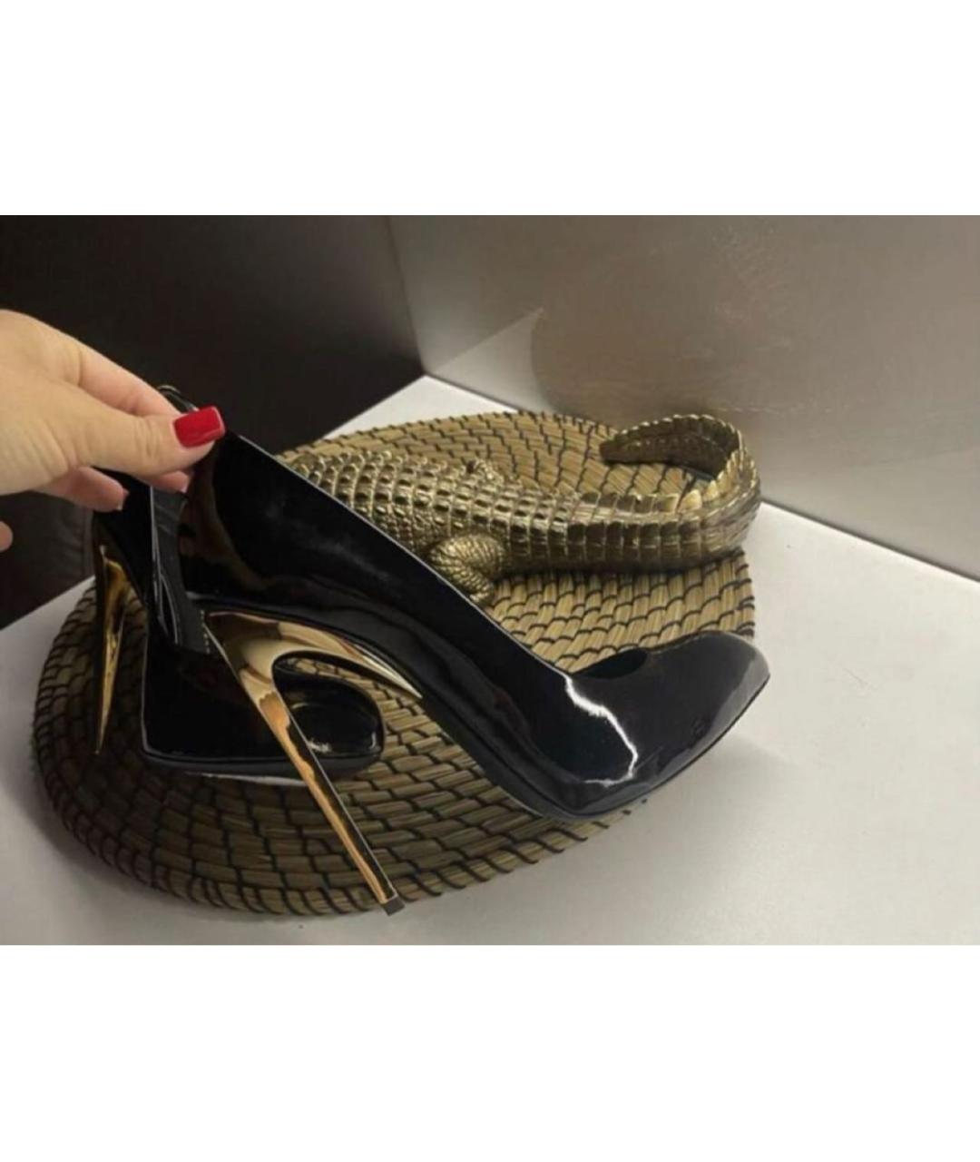 GIUSEPPE ZANOTTI DESIGN Черные туфли из лакированной кожи, фото 5