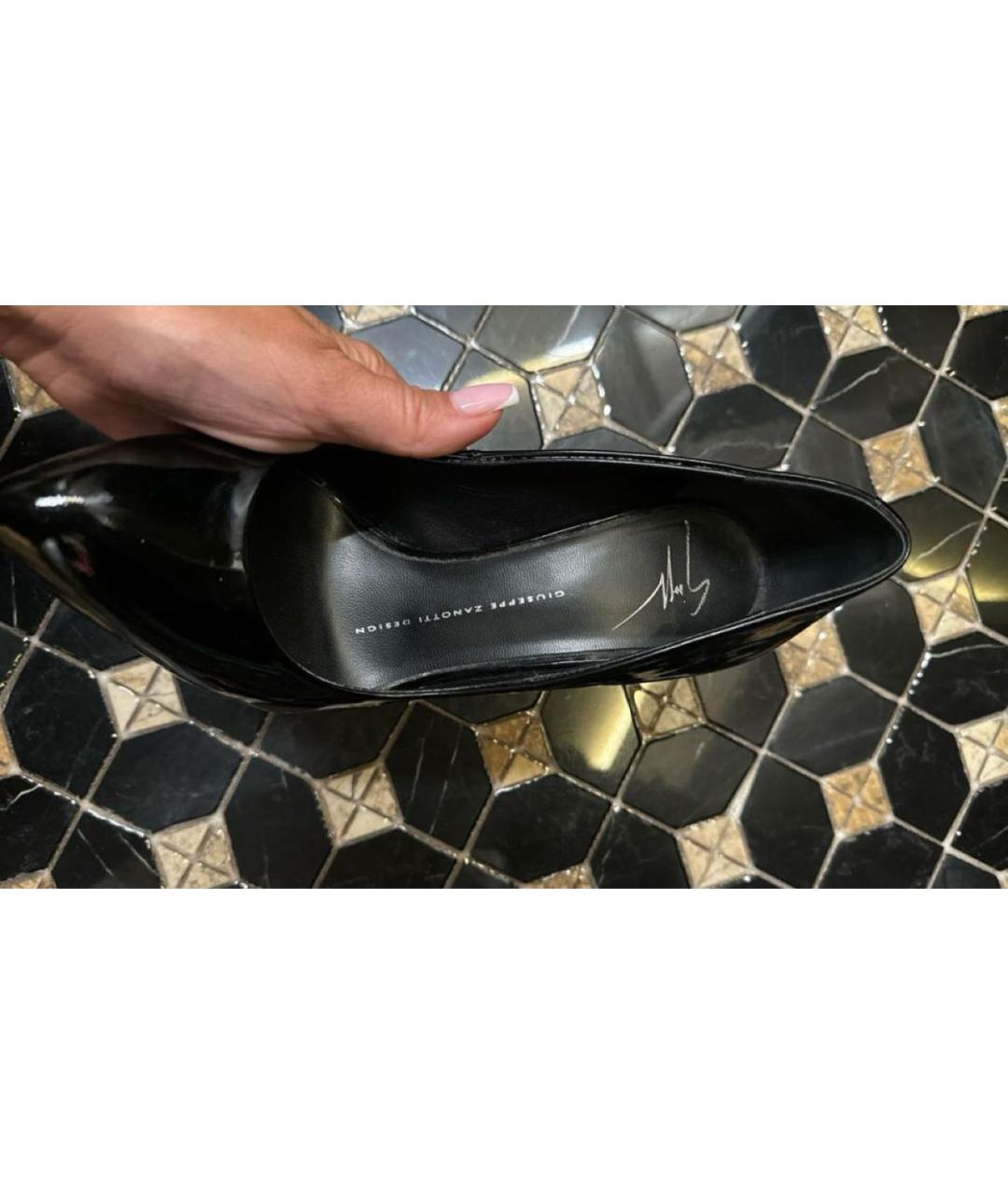 GIUSEPPE ZANOTTI DESIGN Черные туфли из лакированной кожи, фото 6
