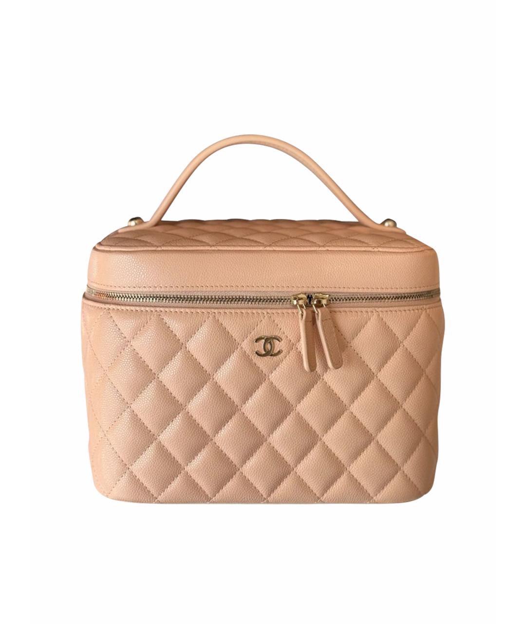 CHANEL Розовая кожаная косметичка, фото 1