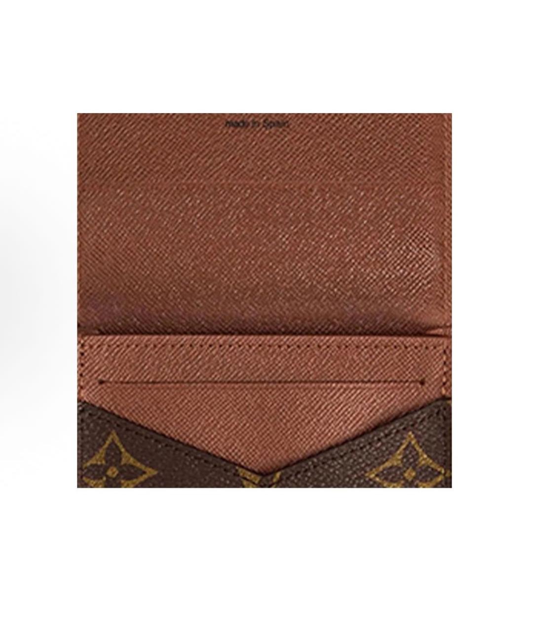 LOUIS VUITTON Коричневый кошелек, фото 4