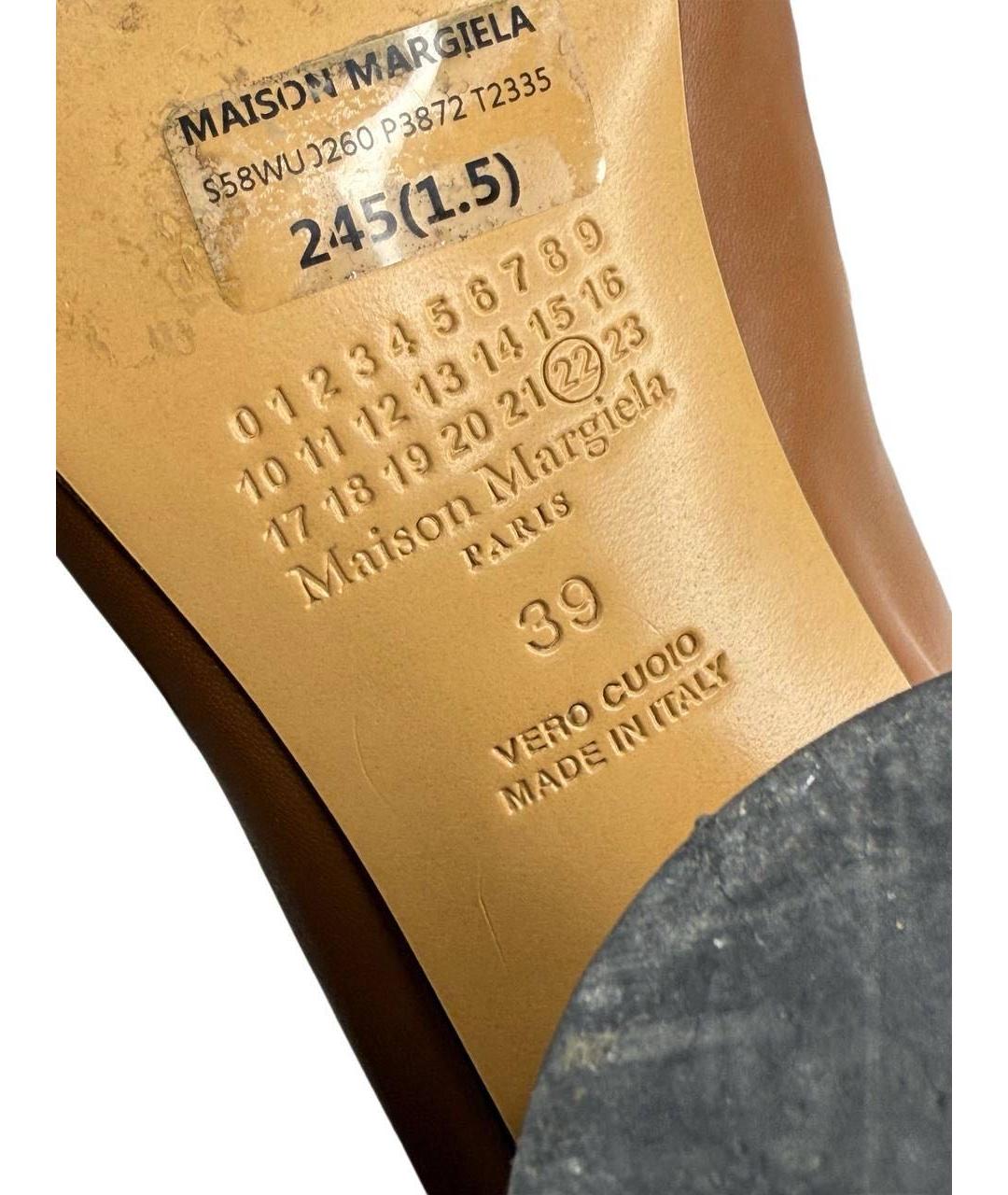 MAISON MARGIELA Коричневые кожаные ботильоны, фото 8
