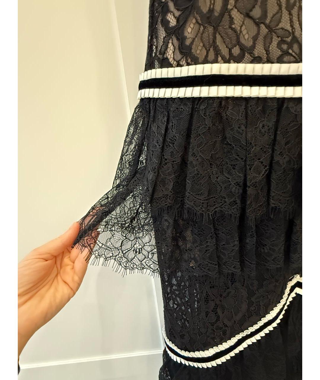 ALICE+OLIVIA Черное полиэстеровое вечернее платье, фото 6