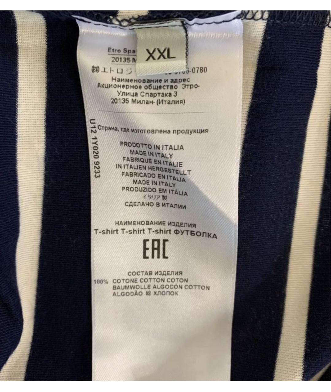 ETRO Черная хлопковая футболка, фото 4