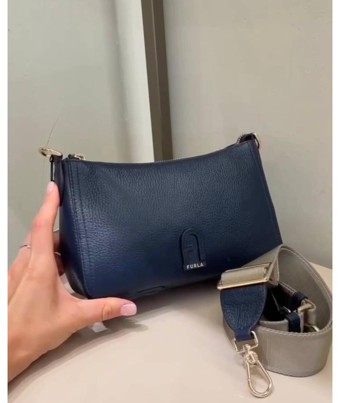 FURLA Черная кожаная сумка через плечо, фото 2