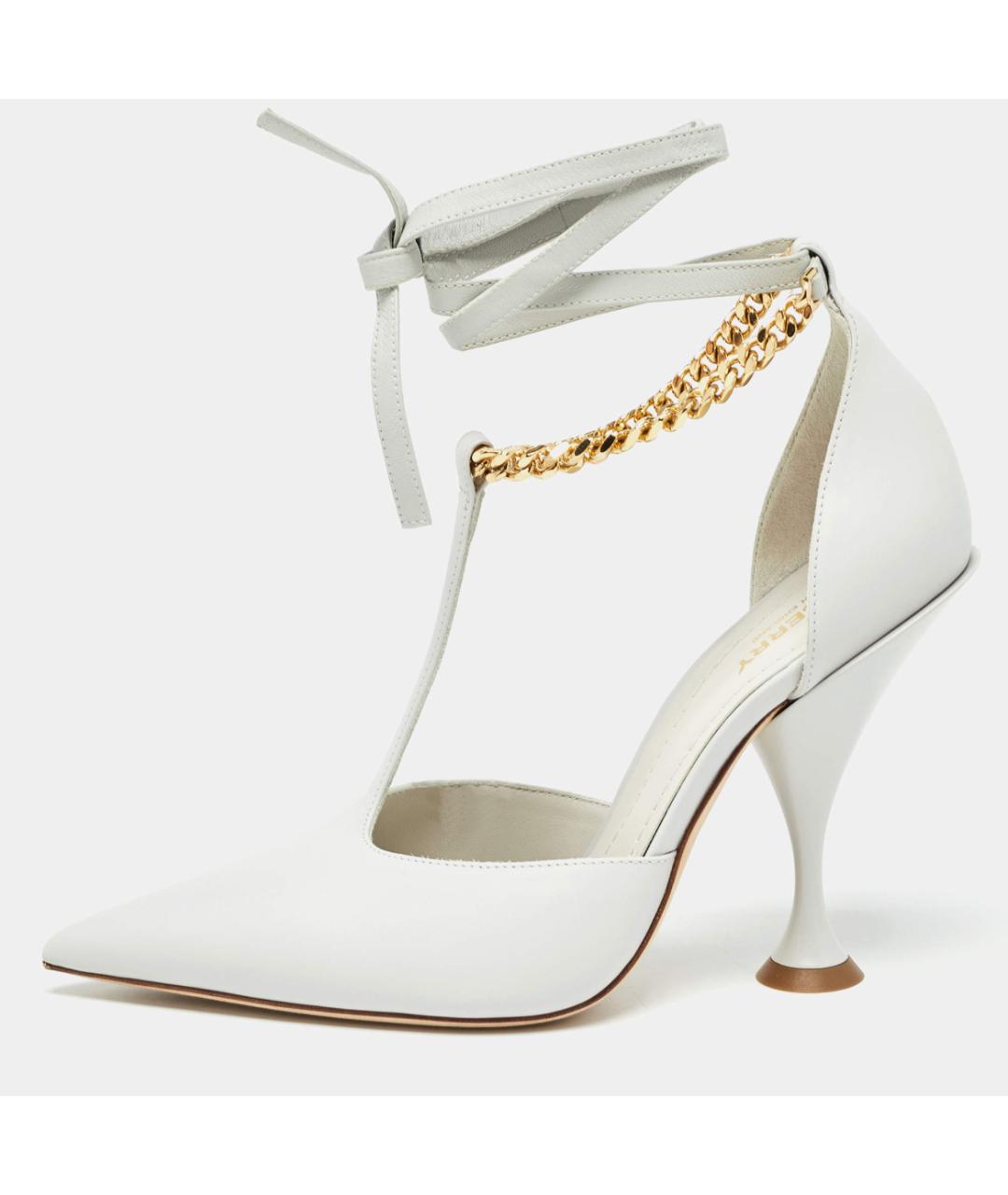 BURBERRY Серые кожаные туфли, фото 6