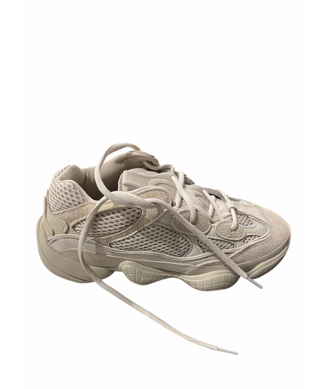ADIDAS YEEZY Бежевые замшевые кроссовки, фото 1
