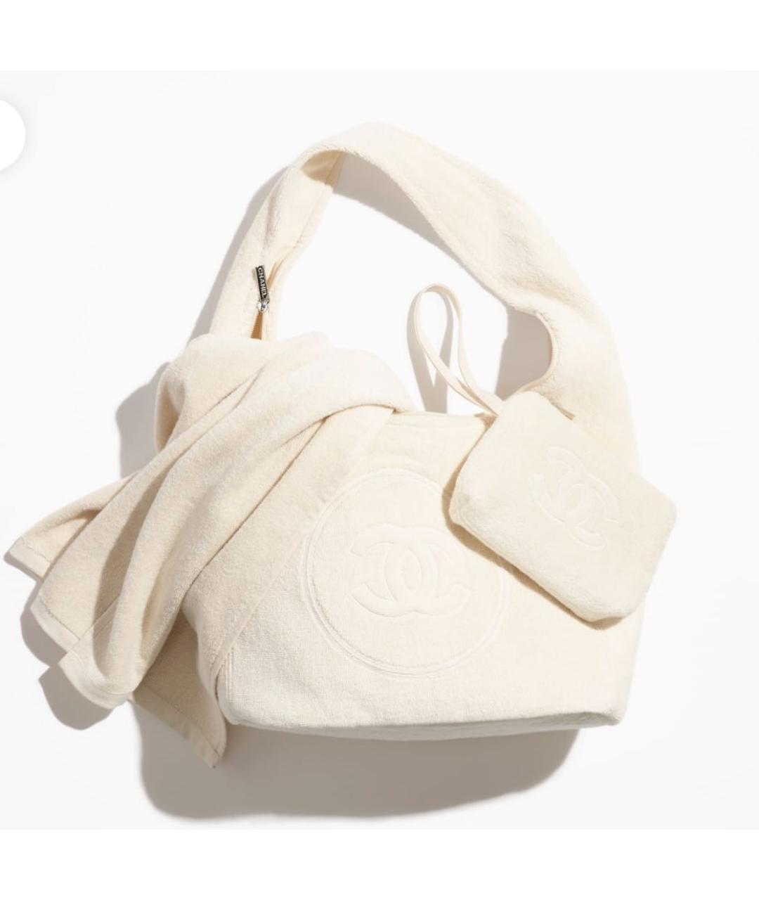 CHANEL Бежевая сумка тоут, фото 4