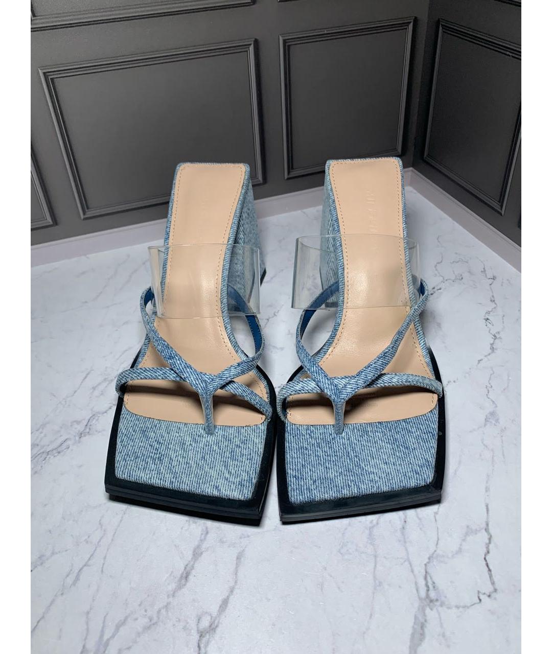MISS BLUMARINE Голубые босоножки, фото 7