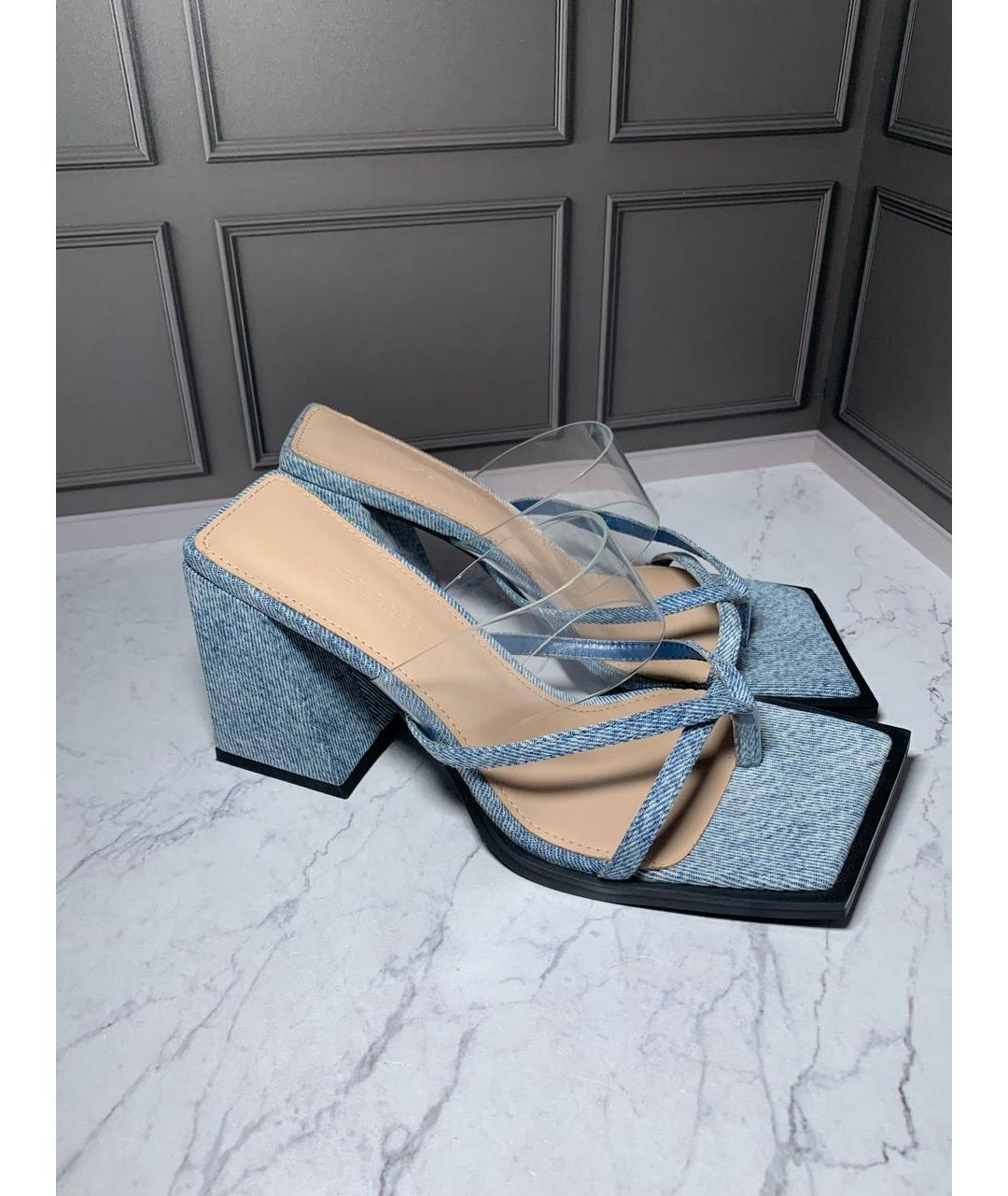 MISS BLUMARINE Голубые босоножки, фото 4