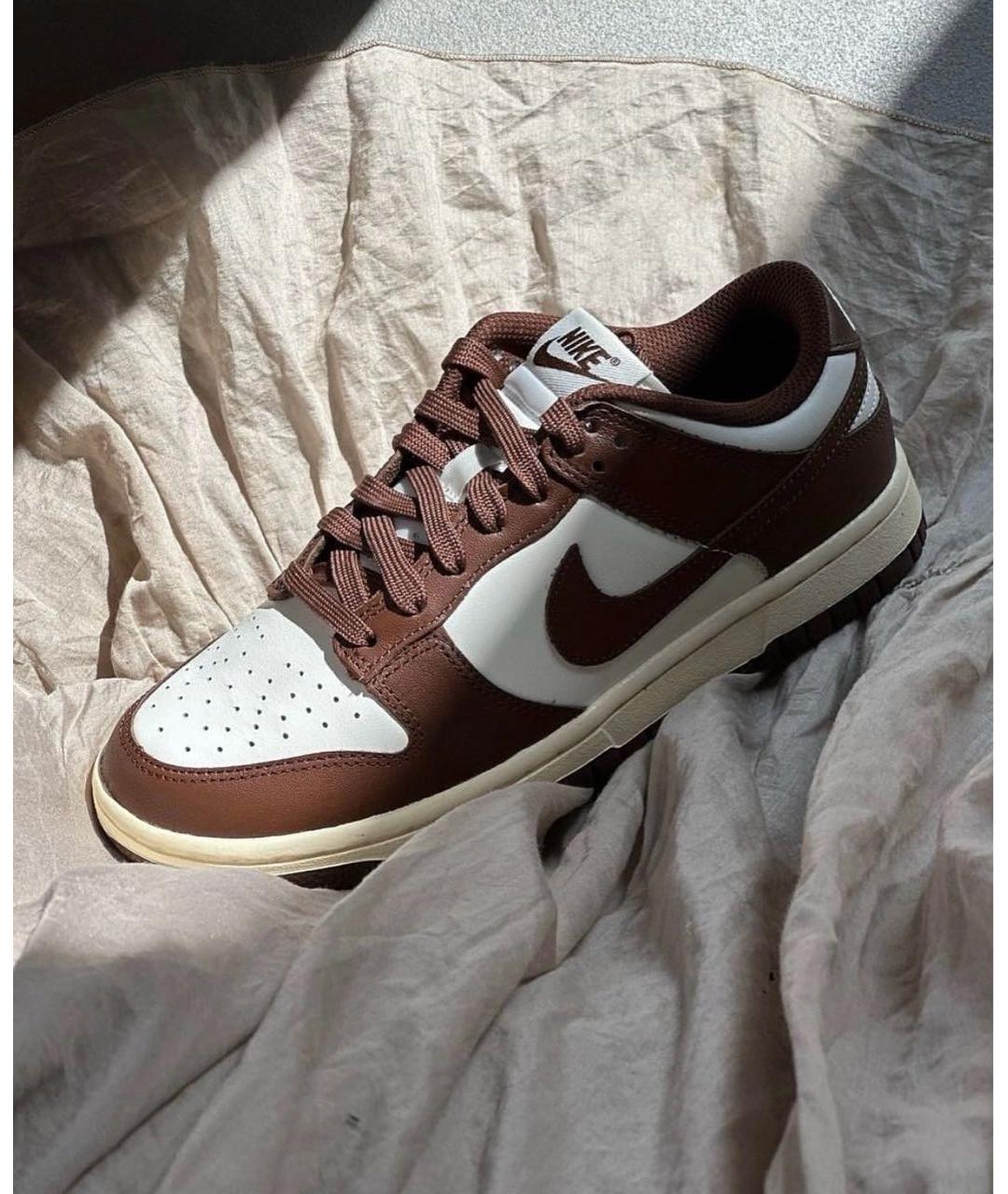 NIKE Коричневые кожаные кроссовки, фото 3