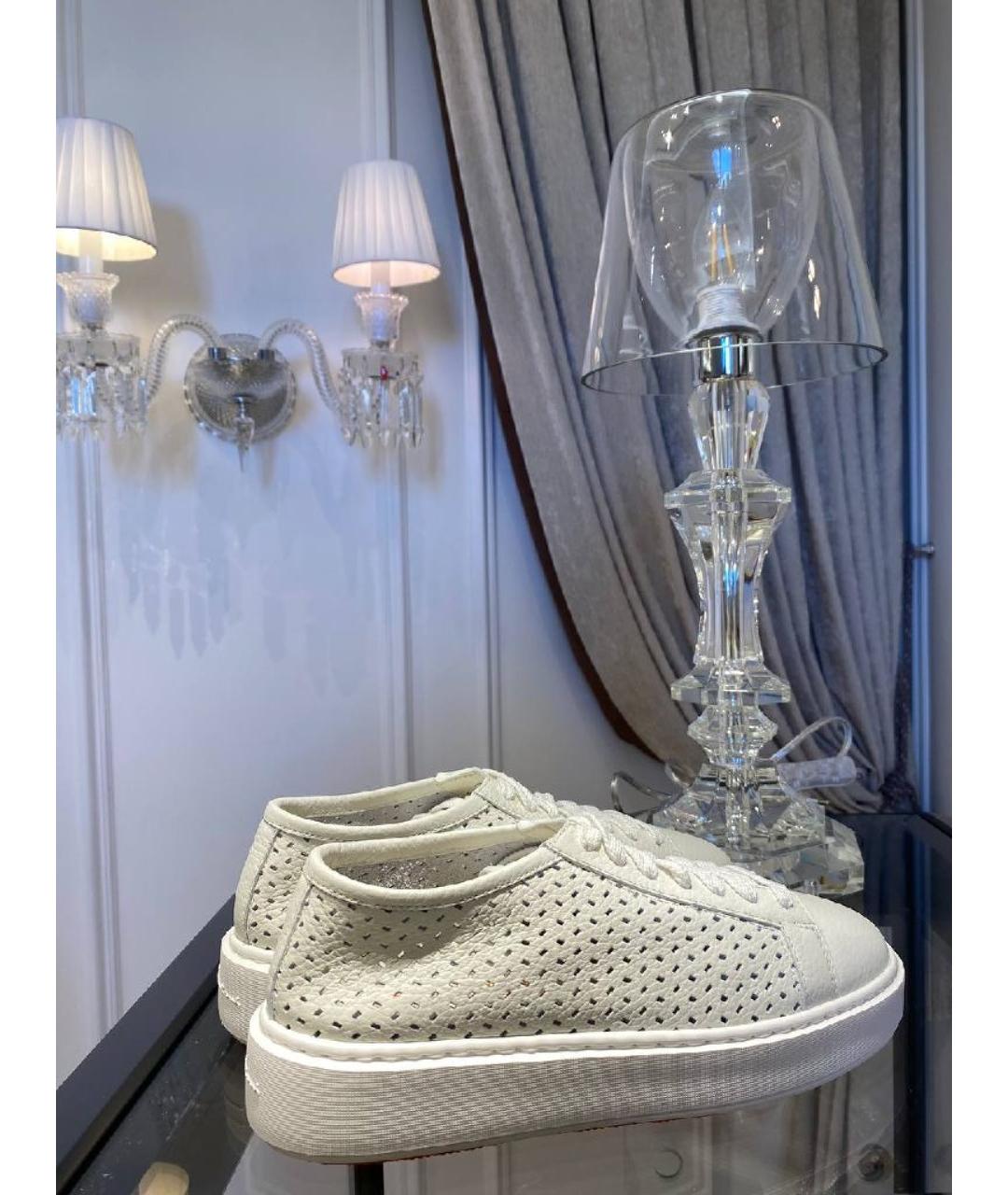 SANTONI Белые кеды, фото 4