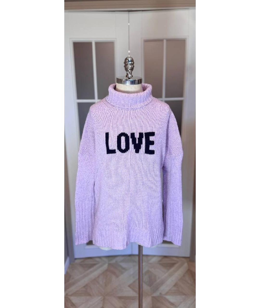ZADIG & VOLTAIRE Фиолетовый шерстяной джемпер / свитер, фото 8