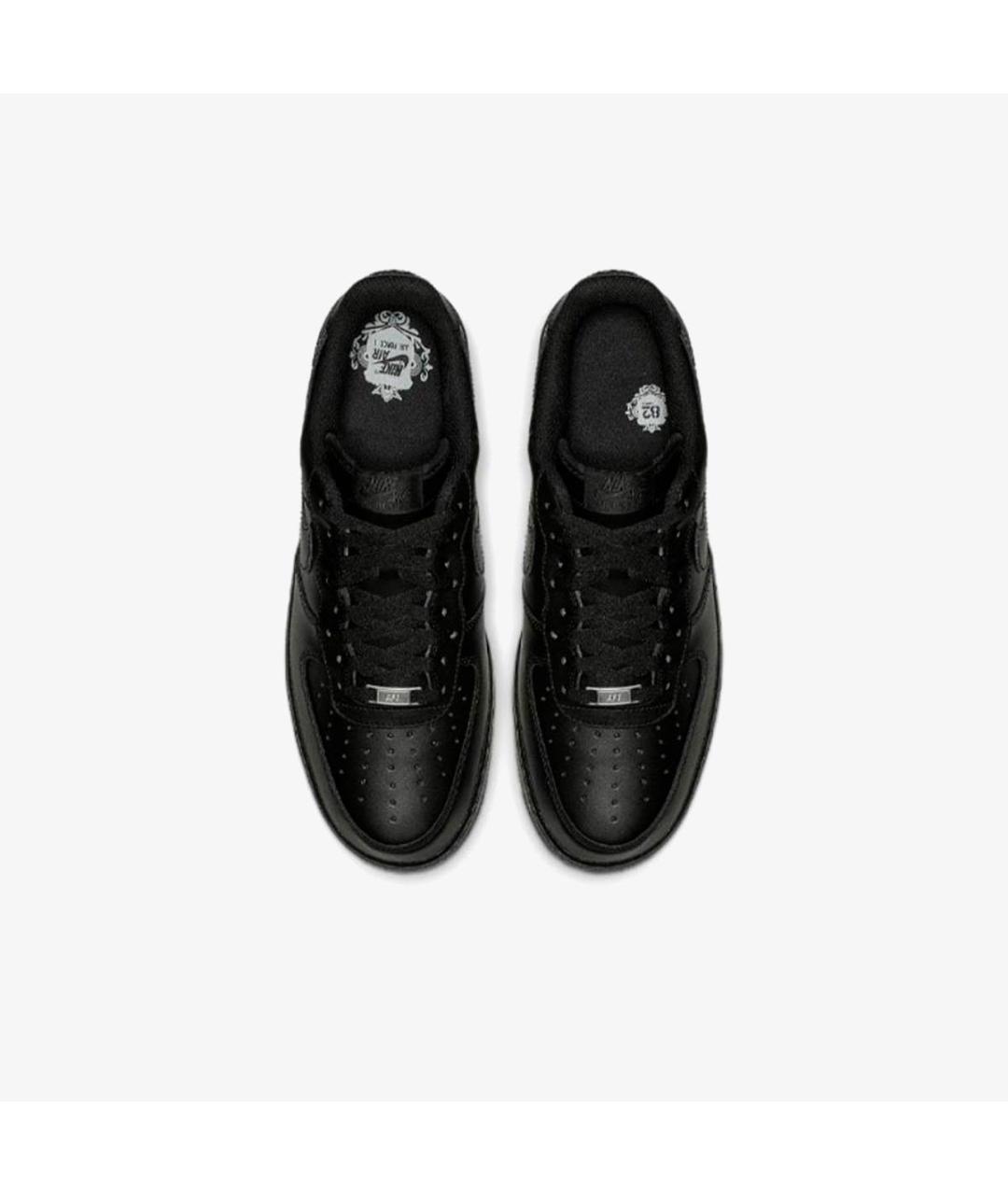 NIKE Черные кожаные низкие кроссовки / кеды, фото 6