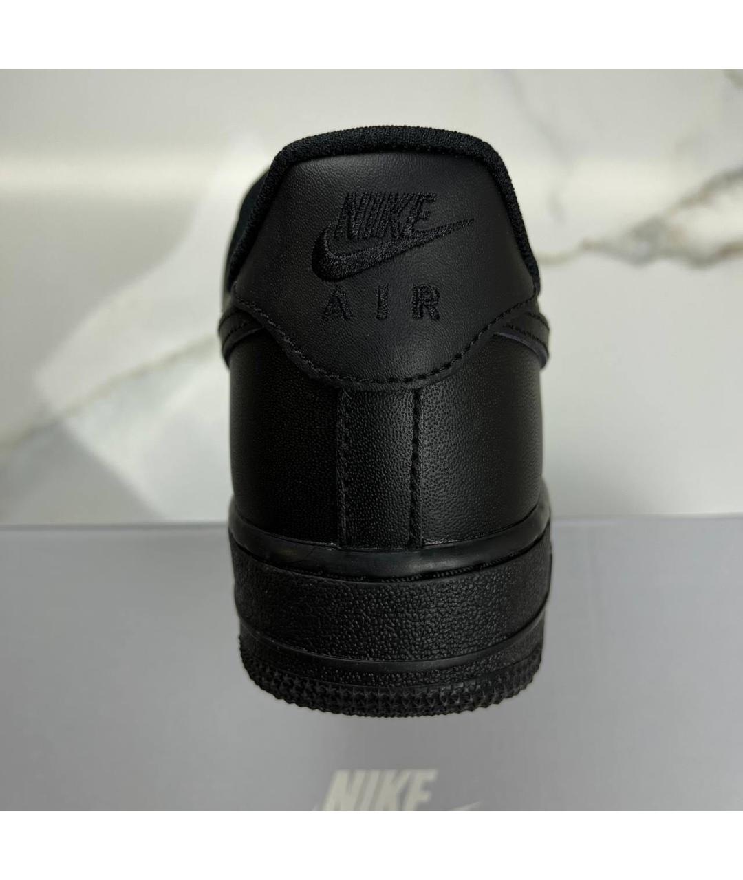 NIKE Черные кожаные низкие кроссовки / кеды, фото 5