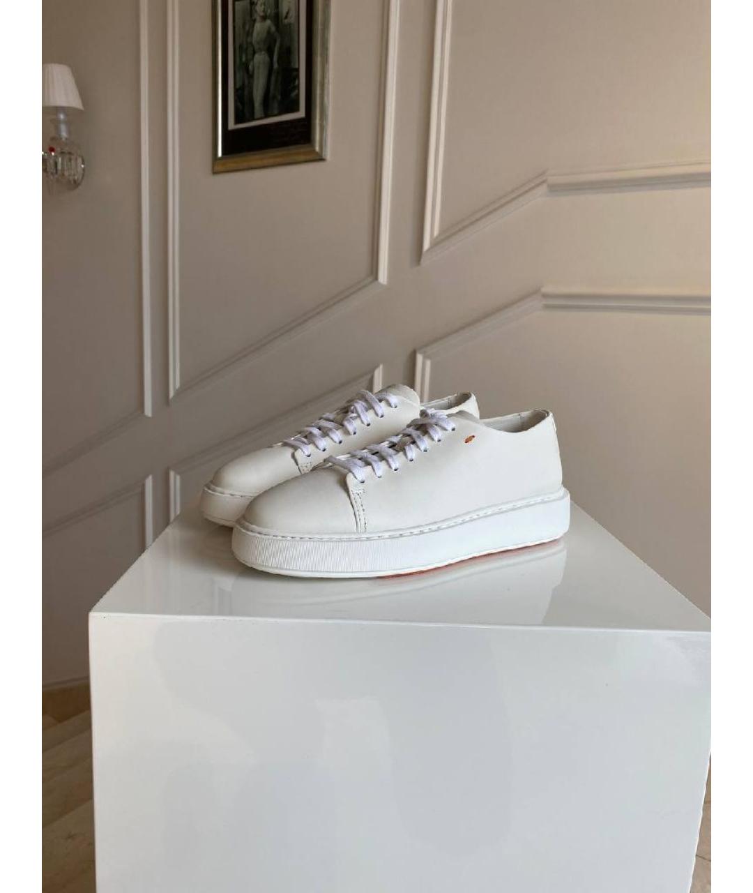 SANTONI Белые кеды, фото 4