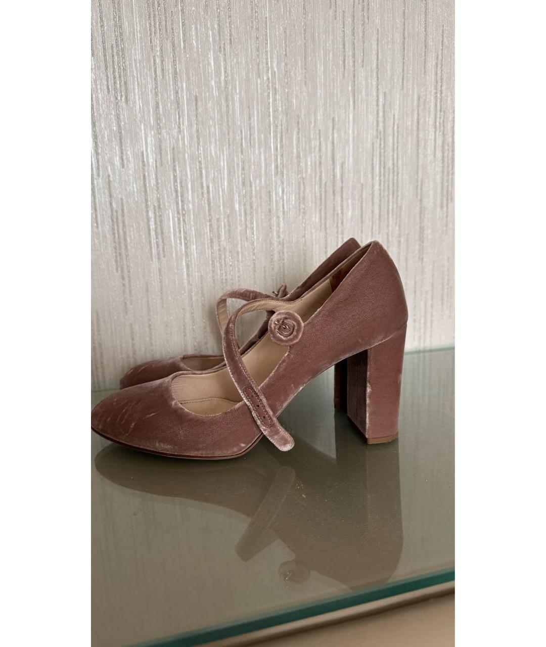 PRADA Розовые бархатные туфли, фото 2