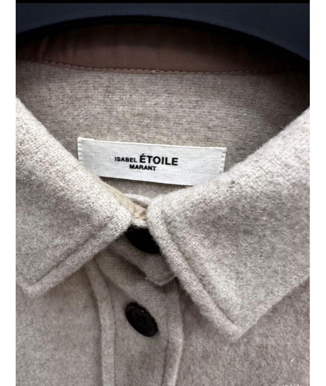 ISABEL MARANT ETOILE Бежевое шерстяное пальто, фото 4