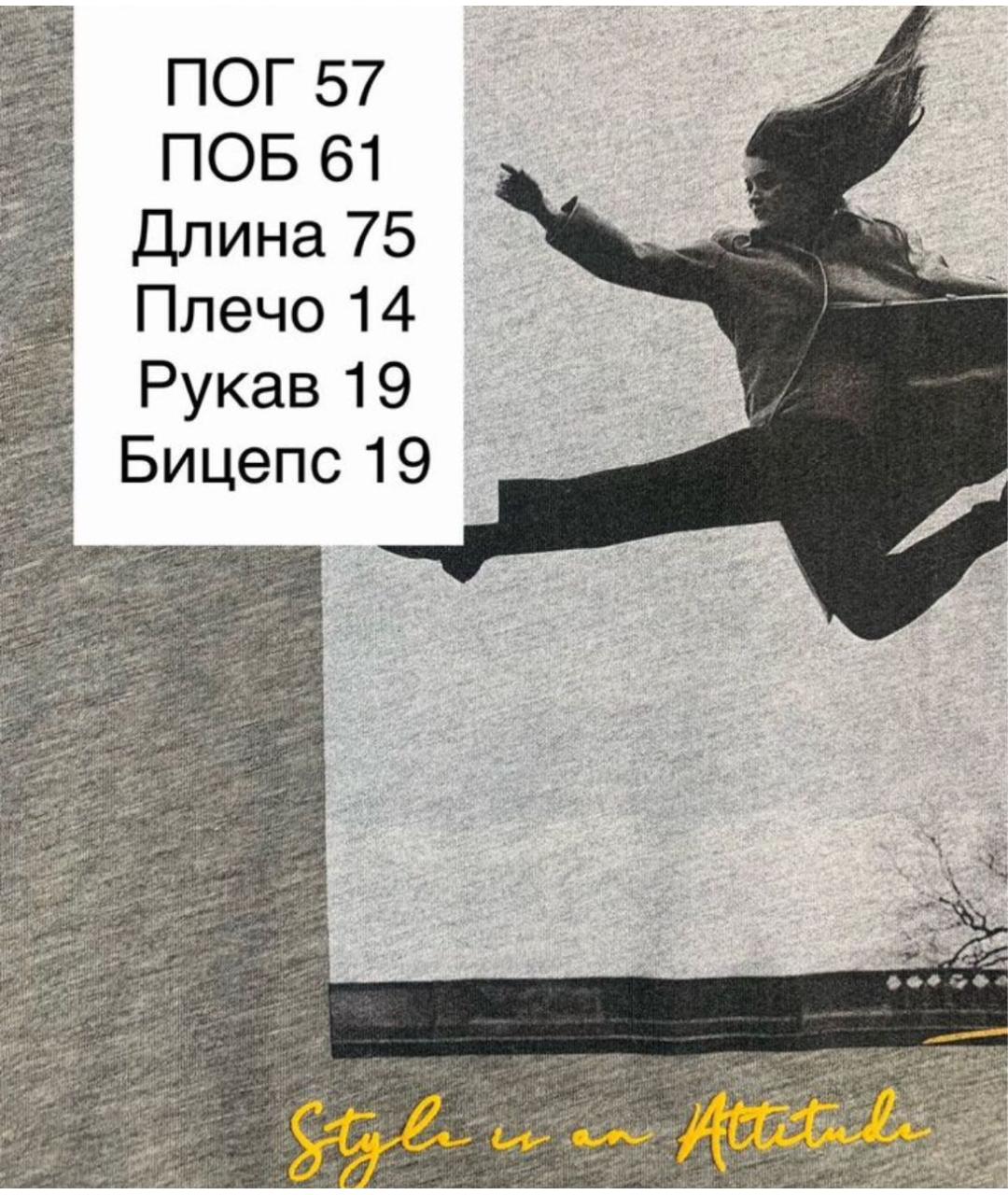 MAX MARA Серая хлопковая майка, фото 4