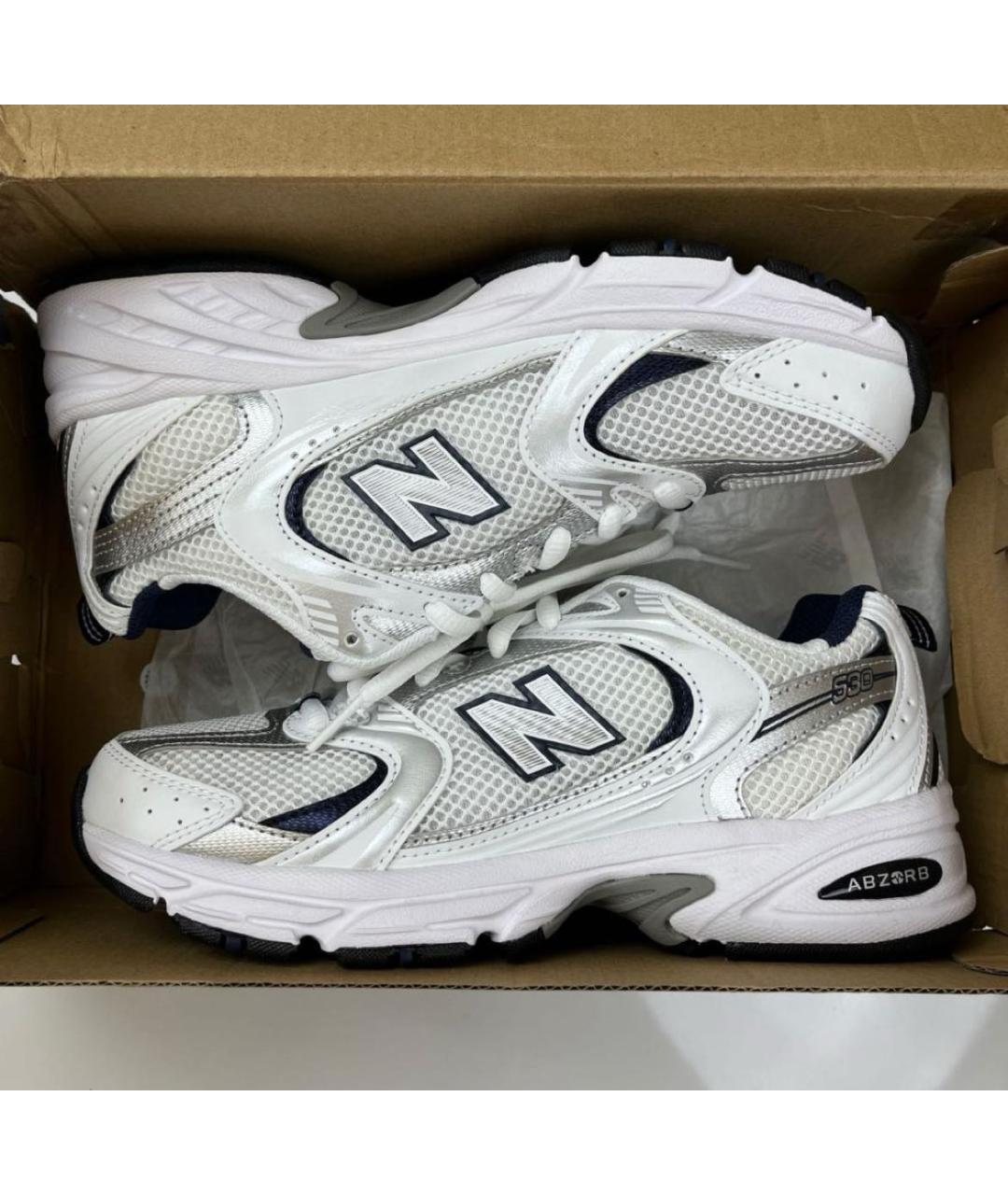 NEW BALANCE Белые низкие кроссовки / кеды, фото 3