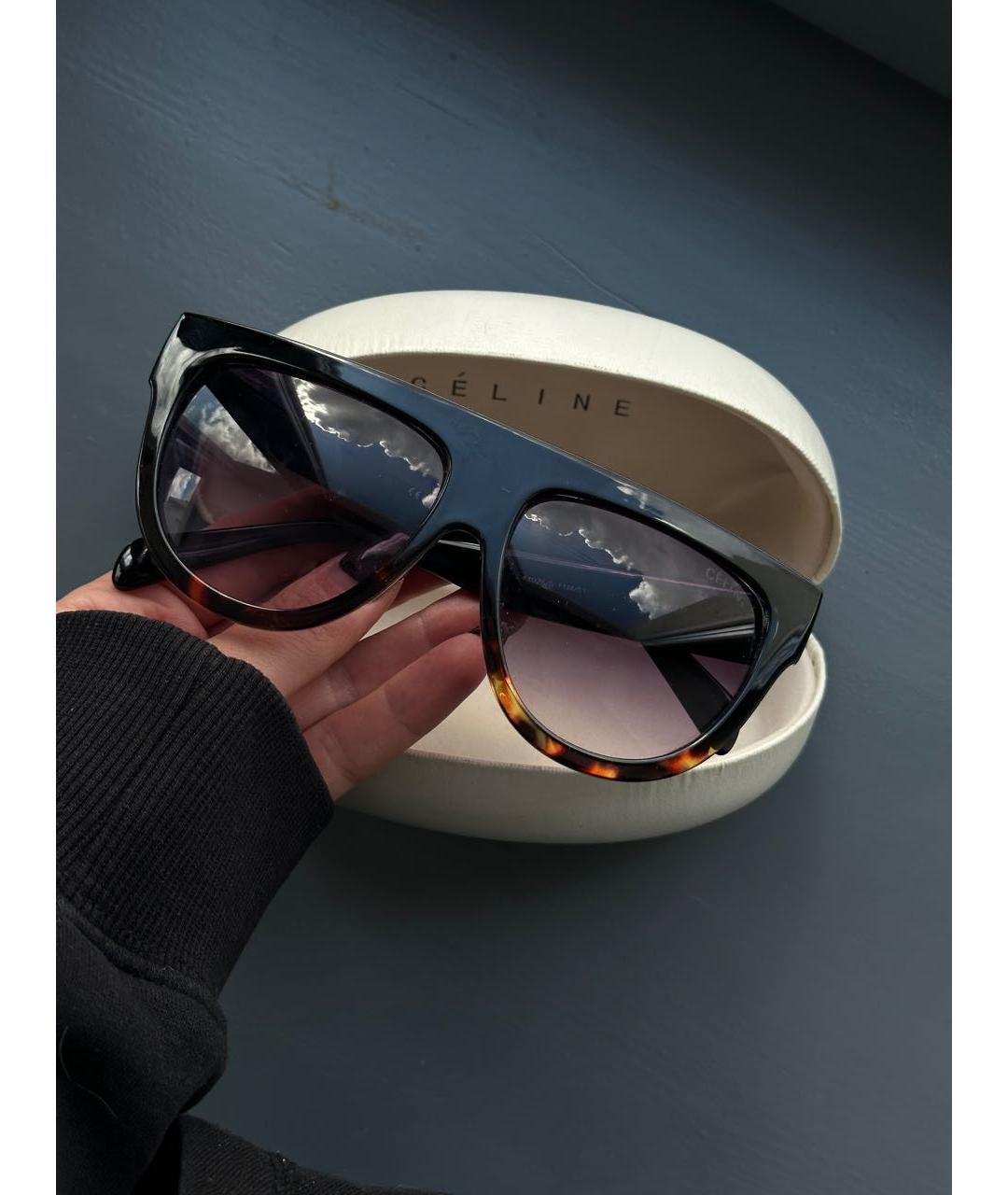 CELINE Черные пластиковые солнцезащитные очки, фото 5