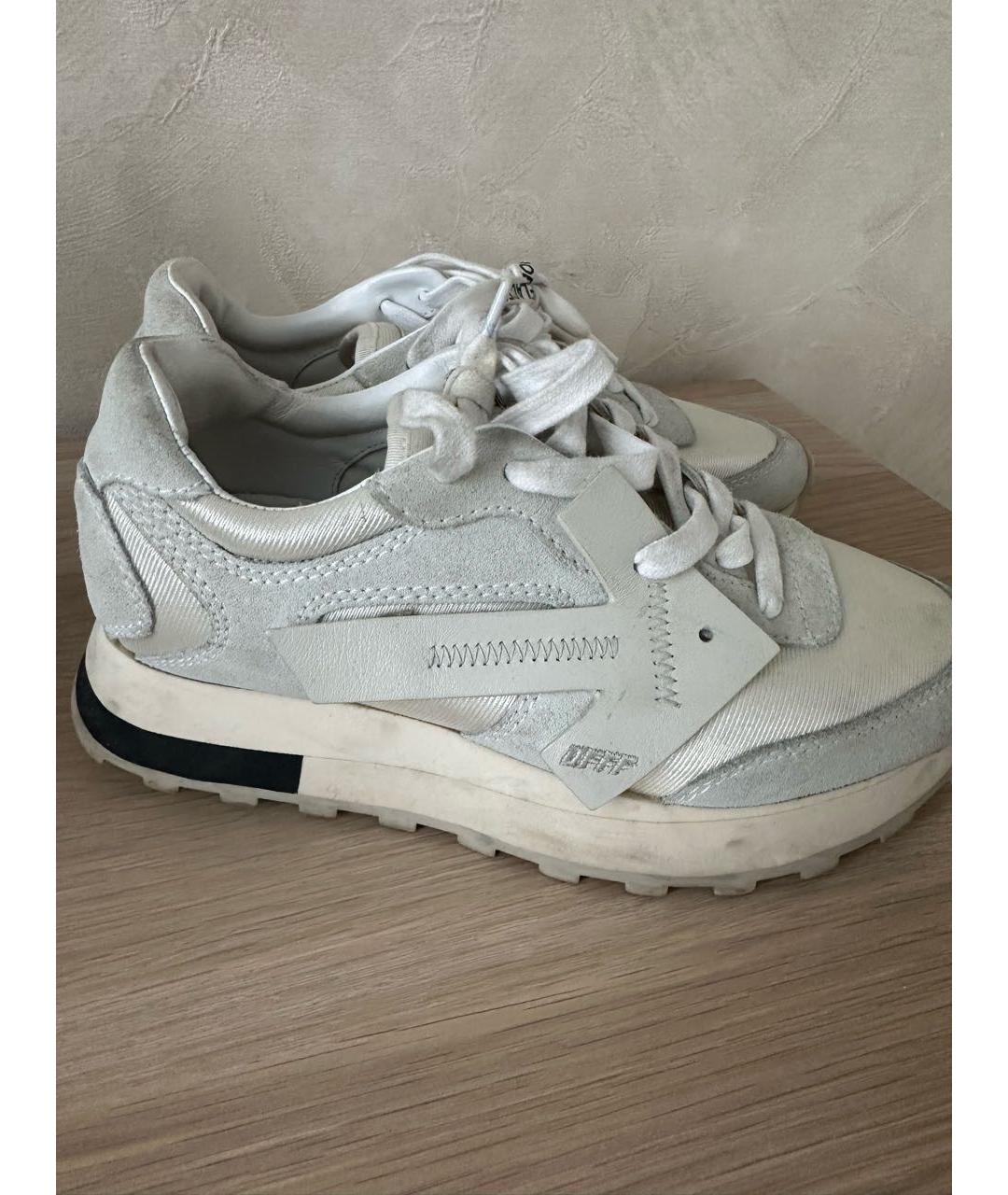 OFF-WHITE Серые текстильные кроссовки, фото 5