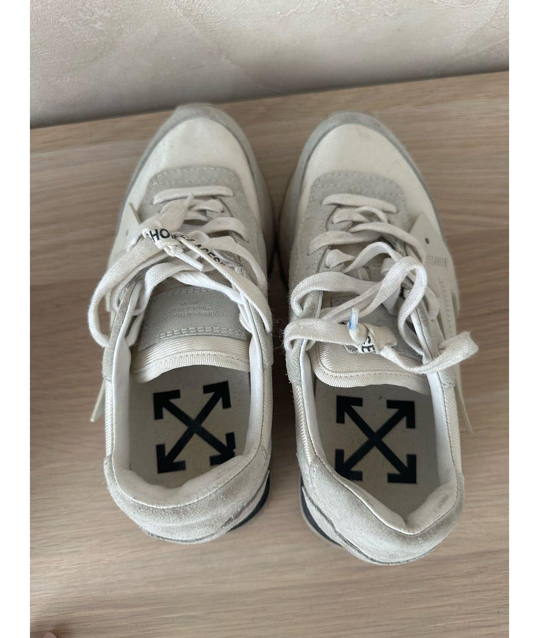 OFF-WHITE Серые текстильные кроссовки, фото 3