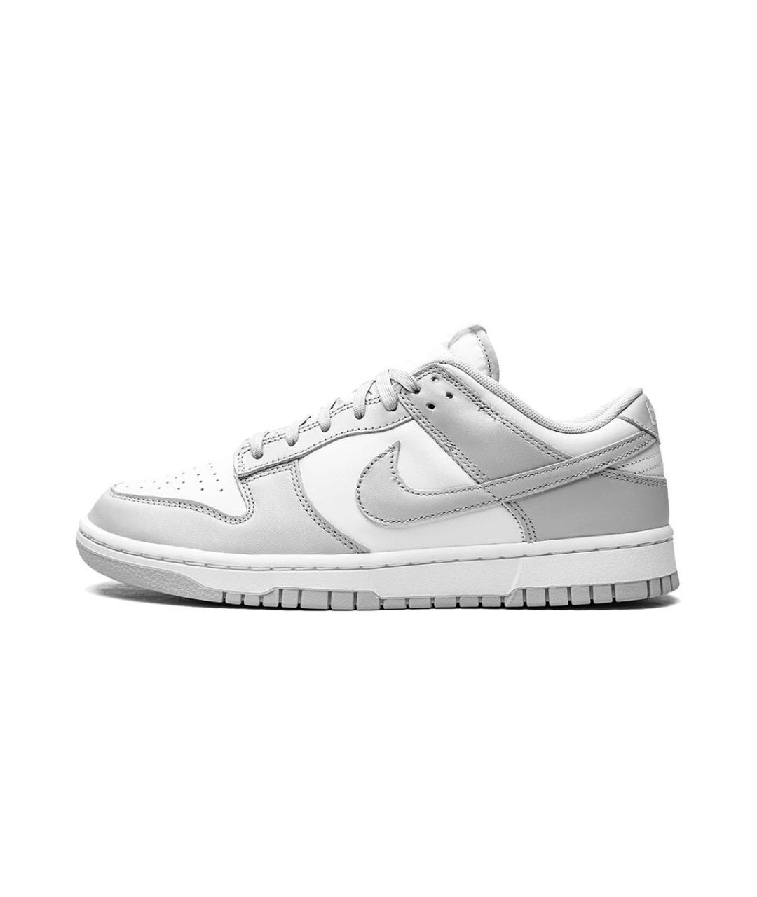 NIKE Серые кожаные низкие кроссовки / кеды, фото 7