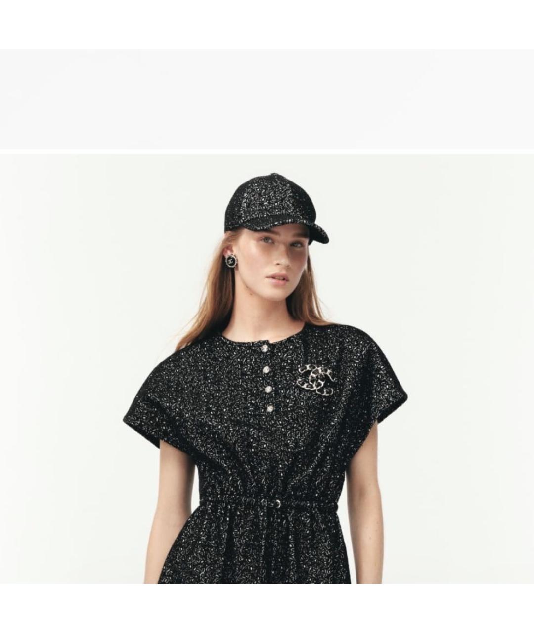 CHANEL Черная хлопковая кепка, фото 3
