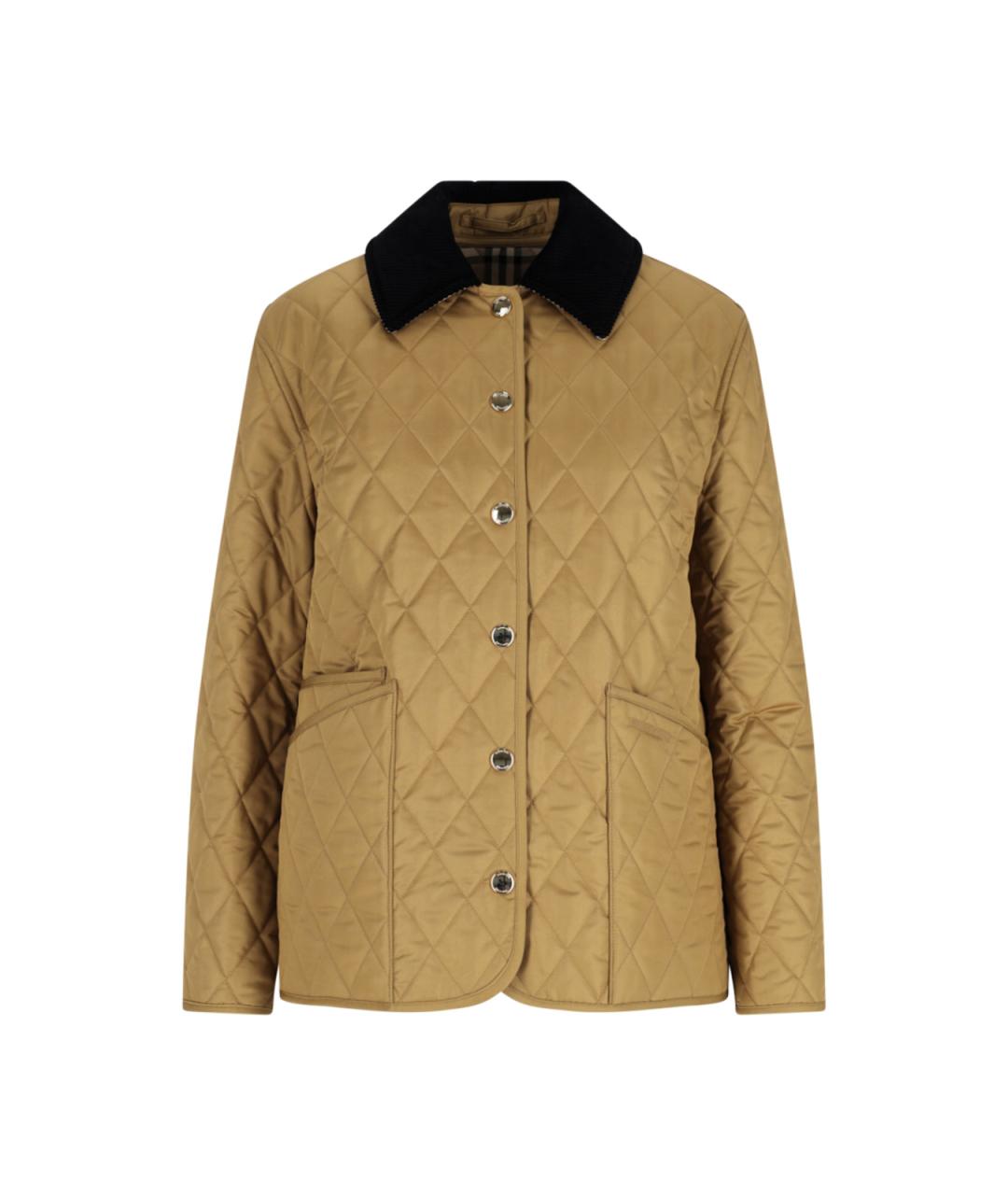 BURBERRY Горчичная полиэстеровая куртка, фото 1