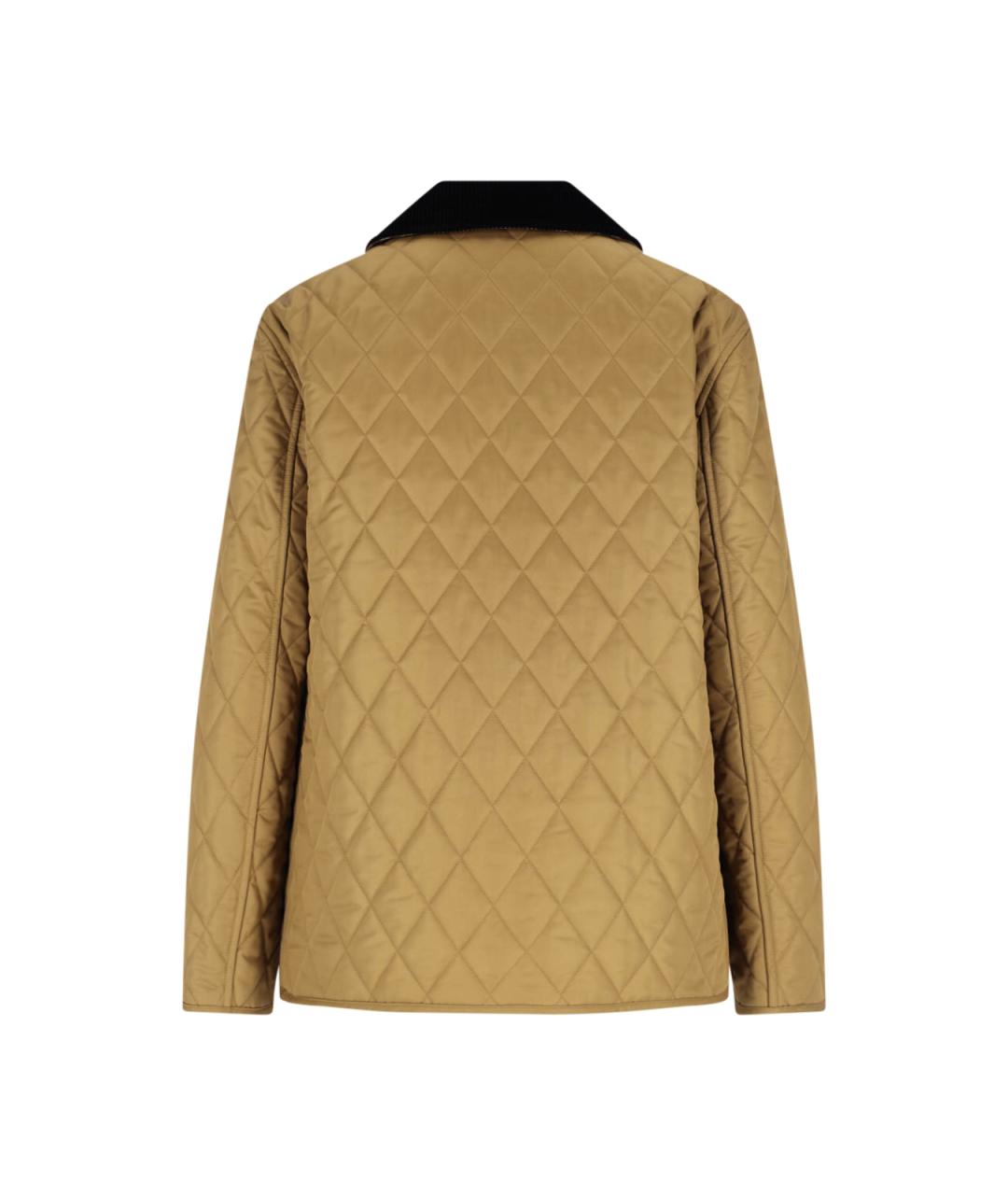 BURBERRY Горчичная полиэстеровая куртка, фото 2