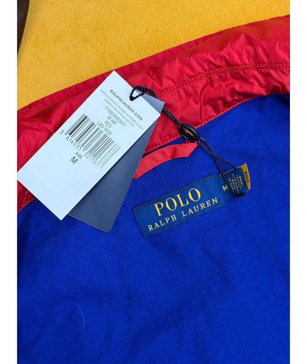 POLO RALPH LAUREN Красная полиэстеровая куртка, фото 3
