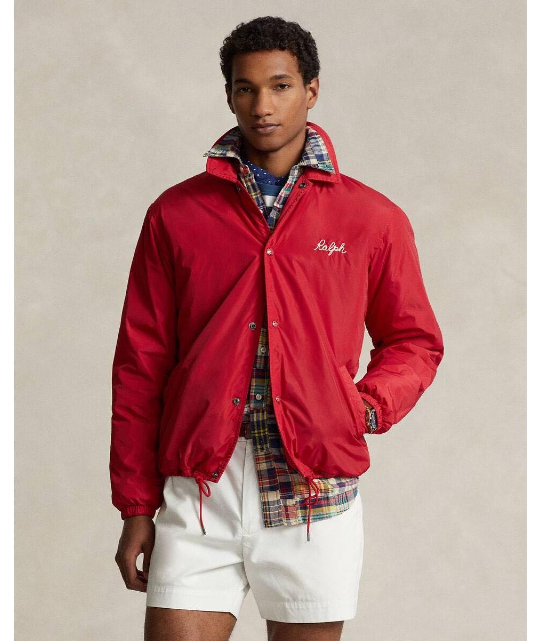 POLO RALPH LAUREN Красная полиэстеровая куртка, фото 6