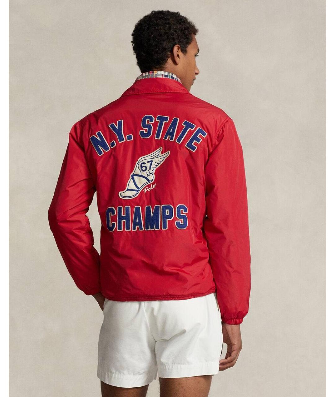 POLO RALPH LAUREN Красная полиэстеровая куртка, фото 7