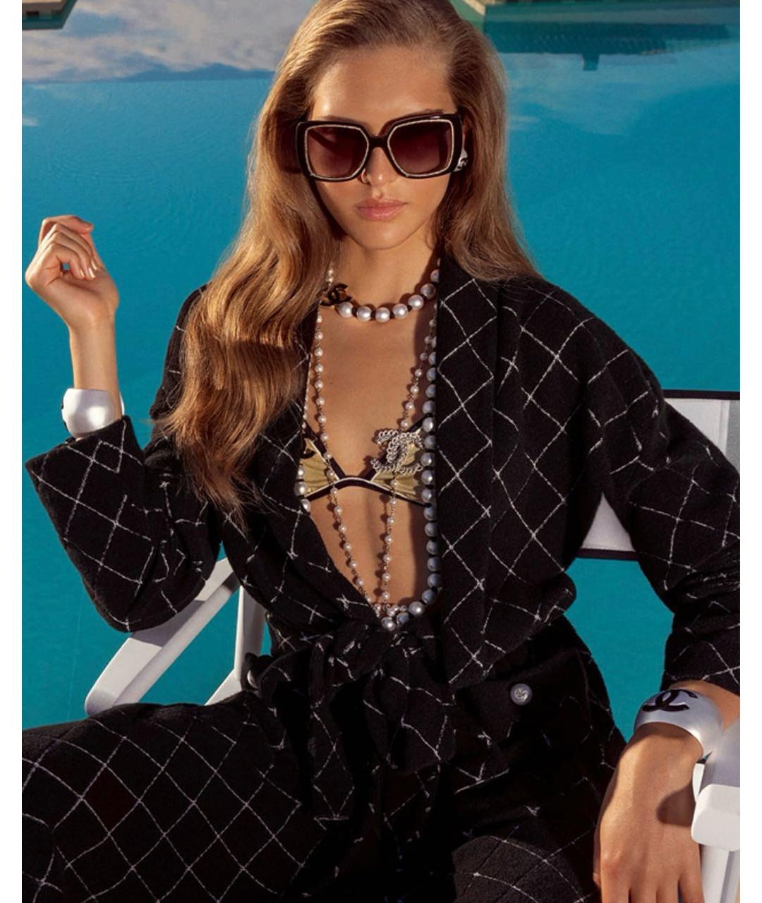 CHANEL Черные солнцезащитные очки, фото 2