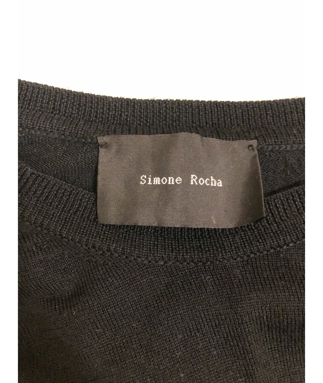 SIMONE ROCHA Черный шерстяной джемпер / свитер, фото 3