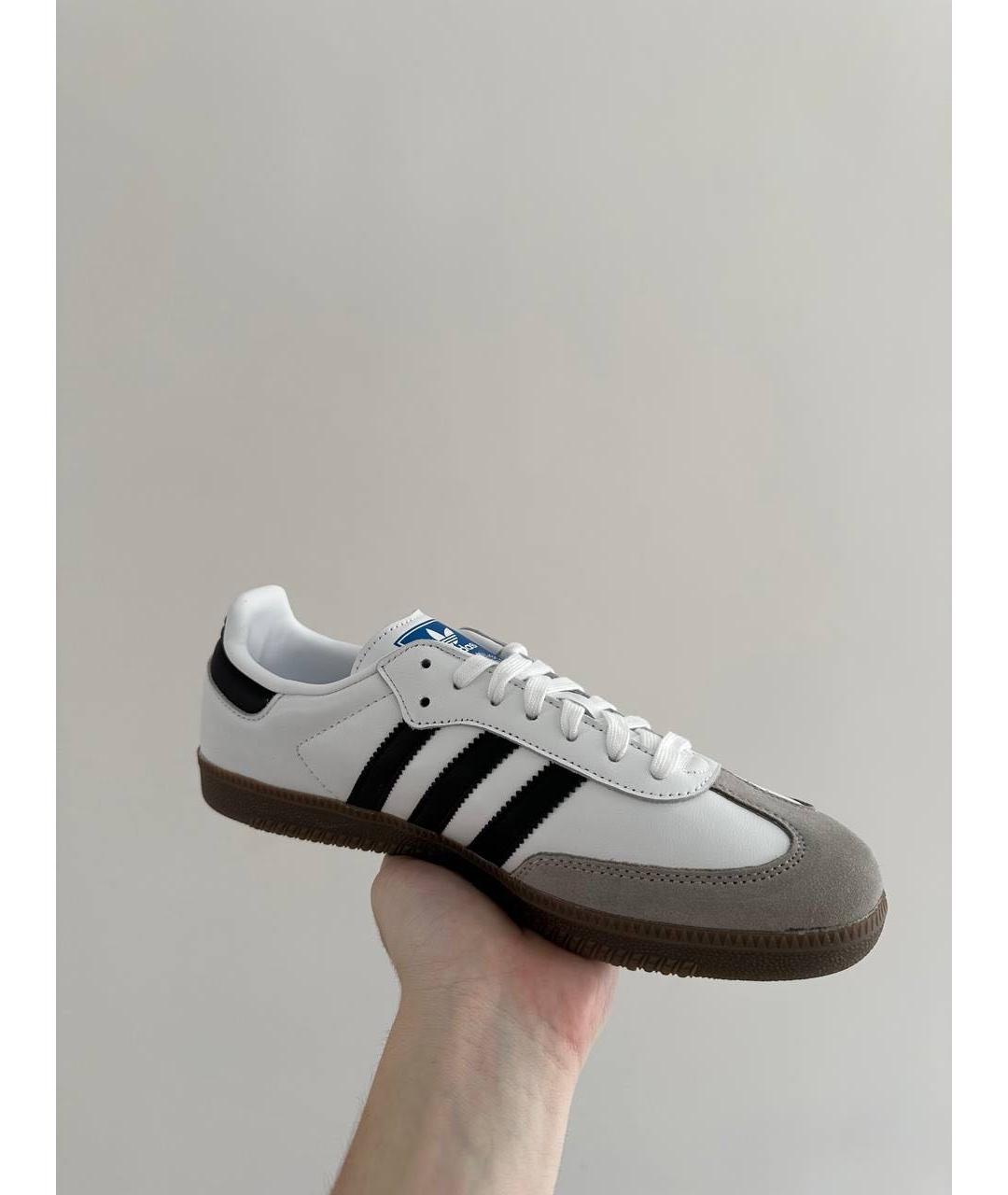 ADIDAS Белые кожаные низкие кроссовки / кеды, фото 6