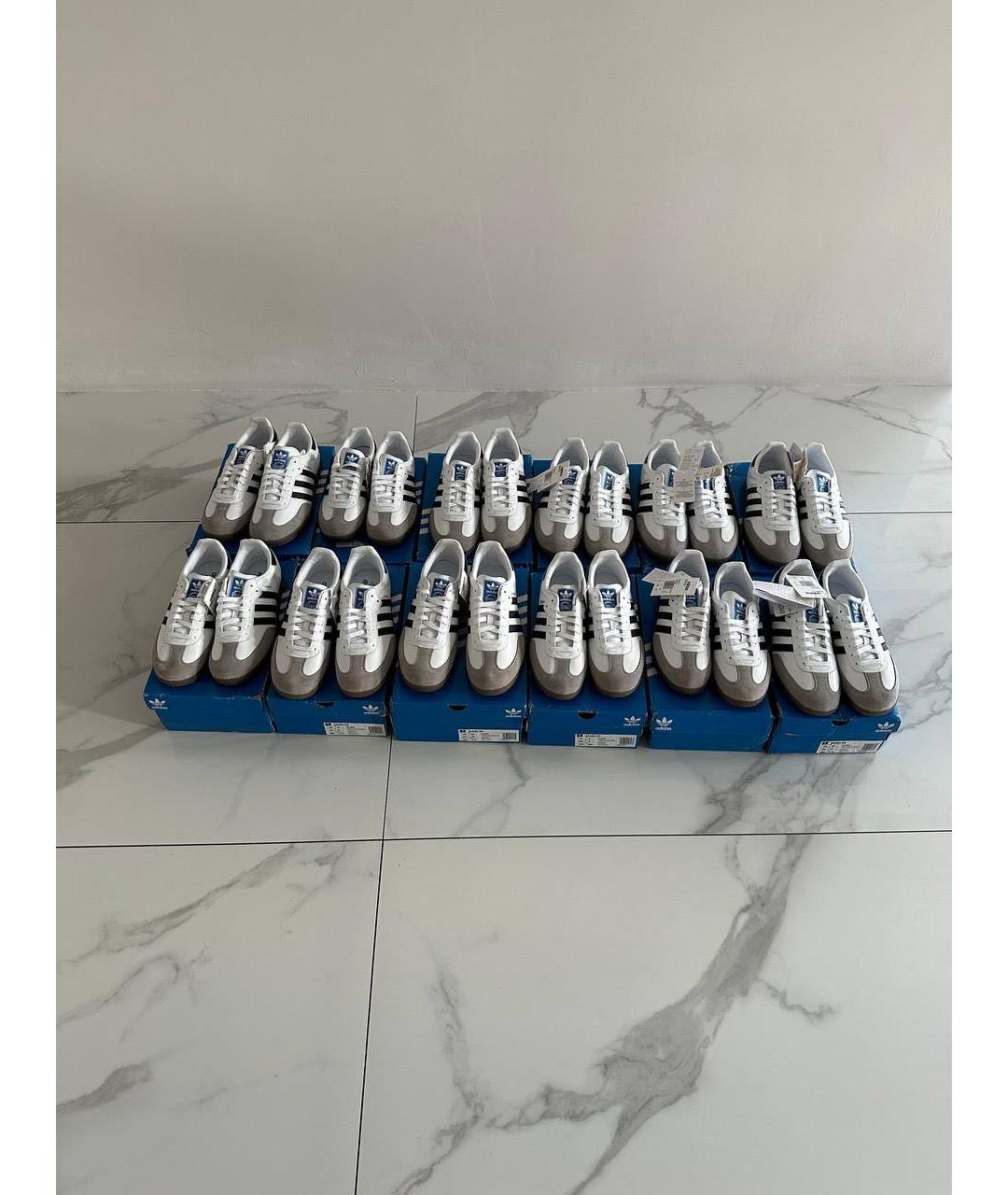 ADIDAS Белые кожаные низкие кроссовки / кеды, фото 2