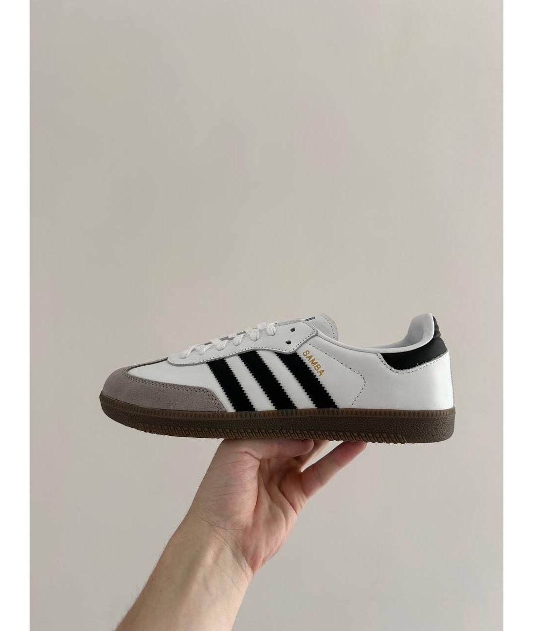 ADIDAS Белые кожаные низкие кроссовки / кеды, фото 5