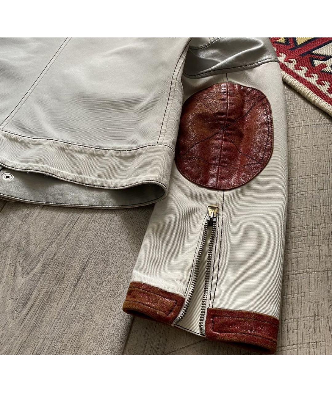 ARMANI JEANS Белая кожаная куртка, фото 5