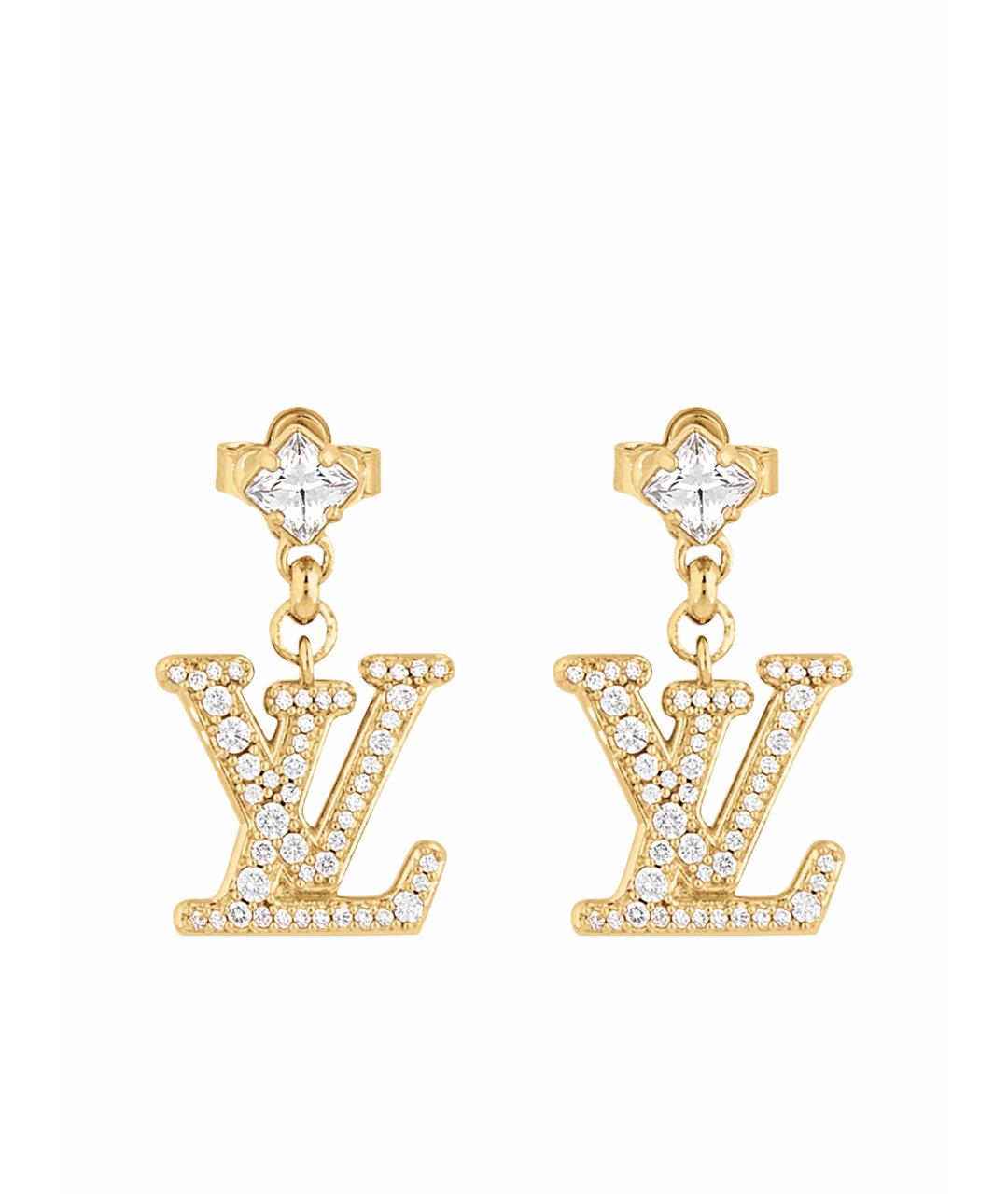 LOUIS VUITTON Золотые металлические серьги, фото 1