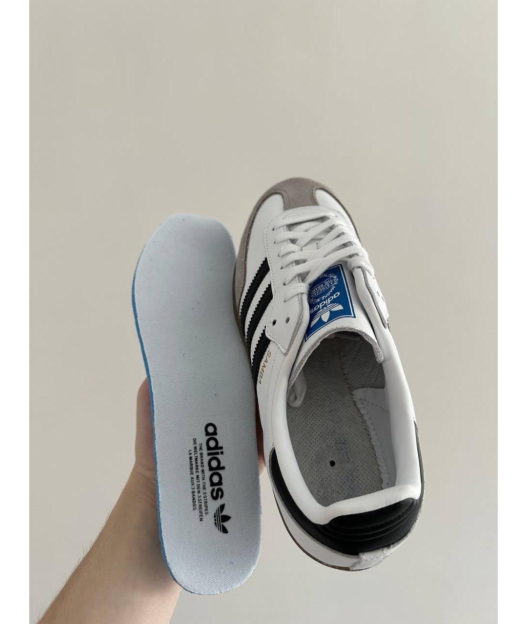 ADIDAS Белые кожаные кроссовки, фото 7