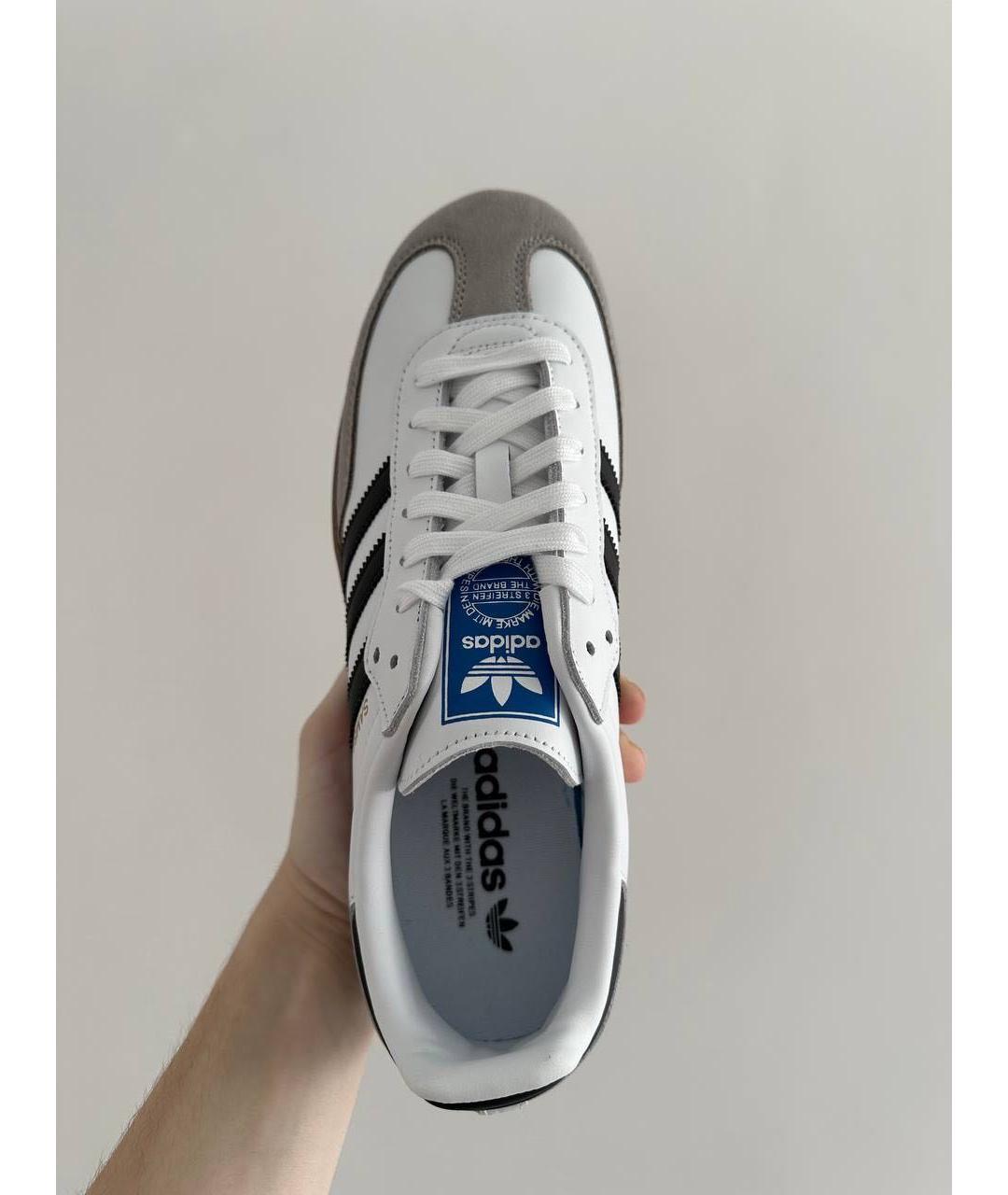 ADIDAS Белые кожаные кроссовки, фото 4