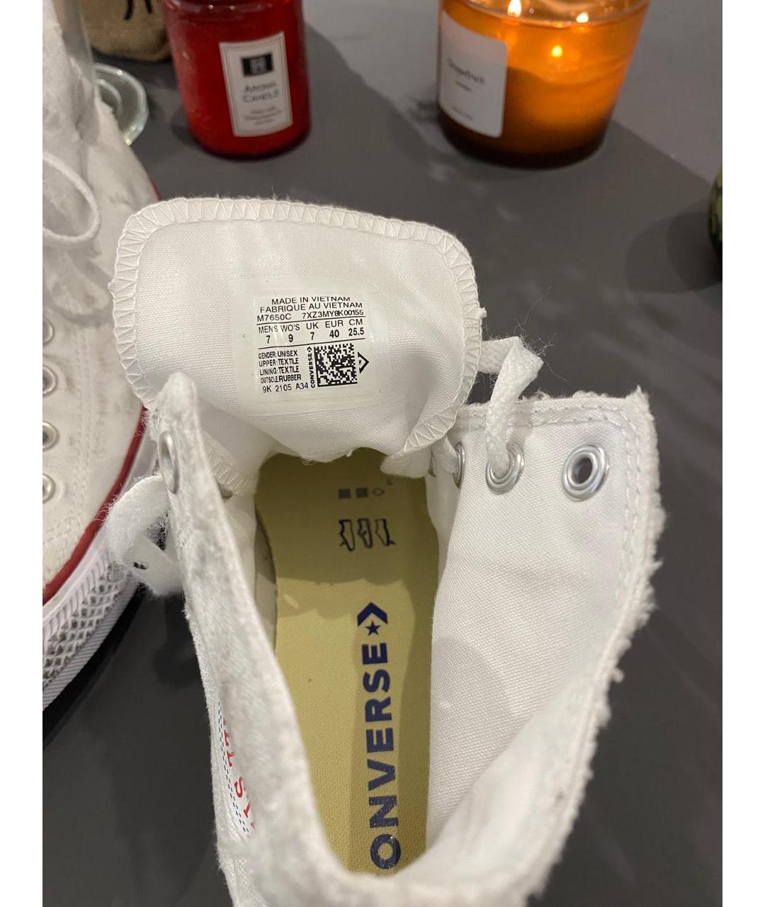 CONVERSE Белые текстильные кеды, фото 6