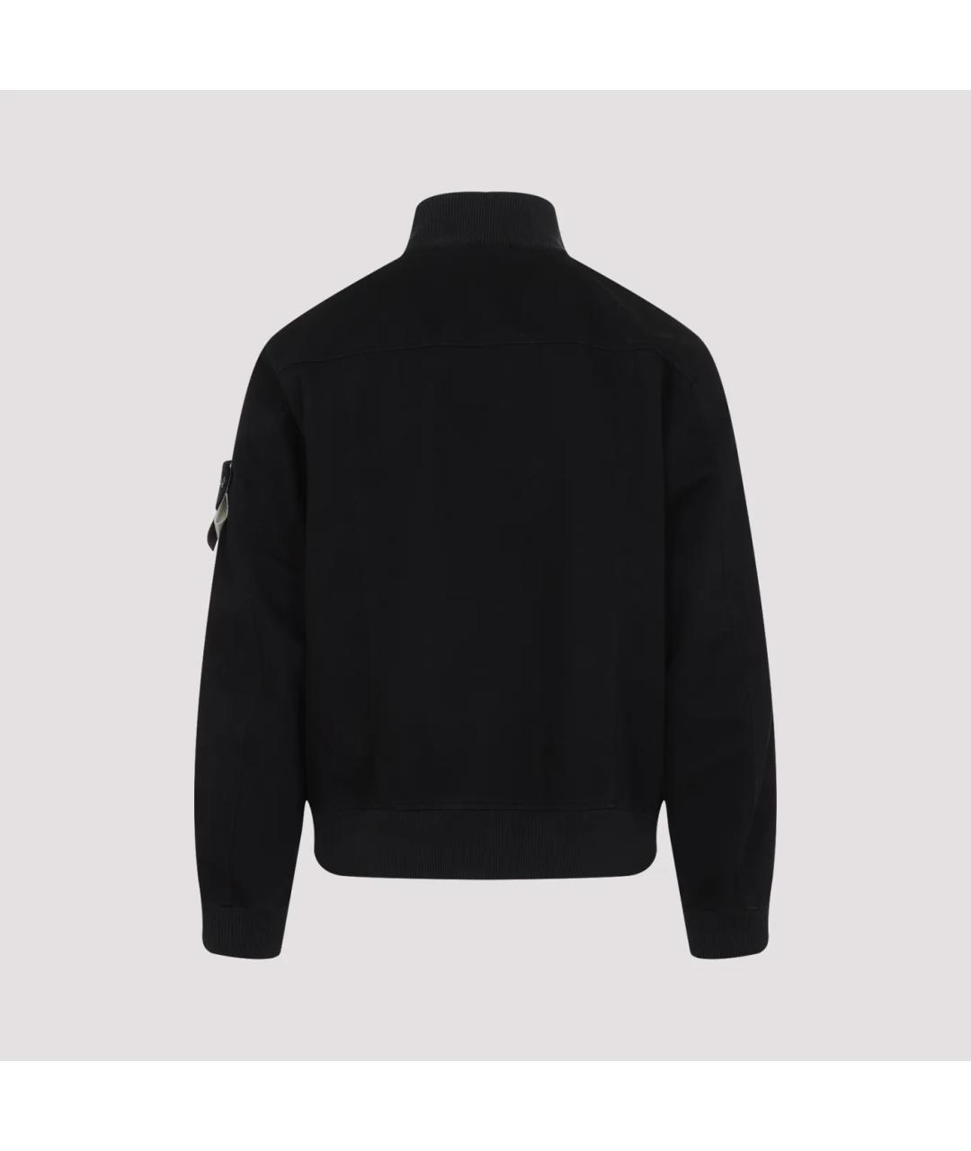 STONE ISLAND Черная хлопковая куртка, фото 2