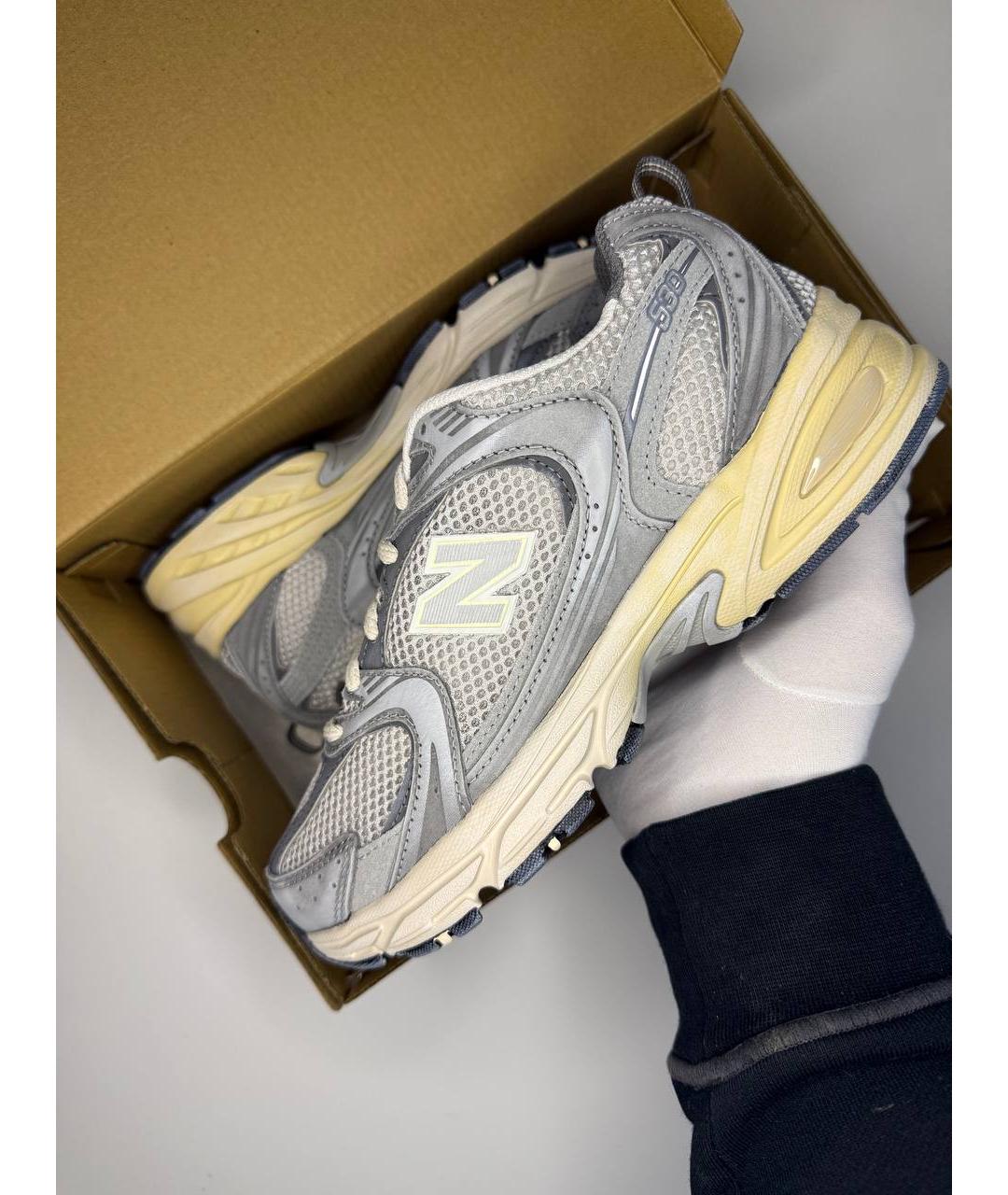 NEW BALANCE Серые низкие кроссовки / кеды, фото 3