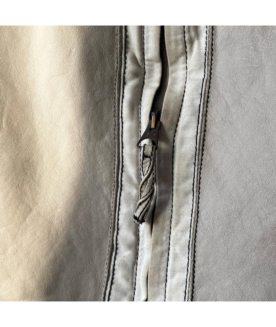ARMANI JEANS Бежевая кожаная куртка, фото 8