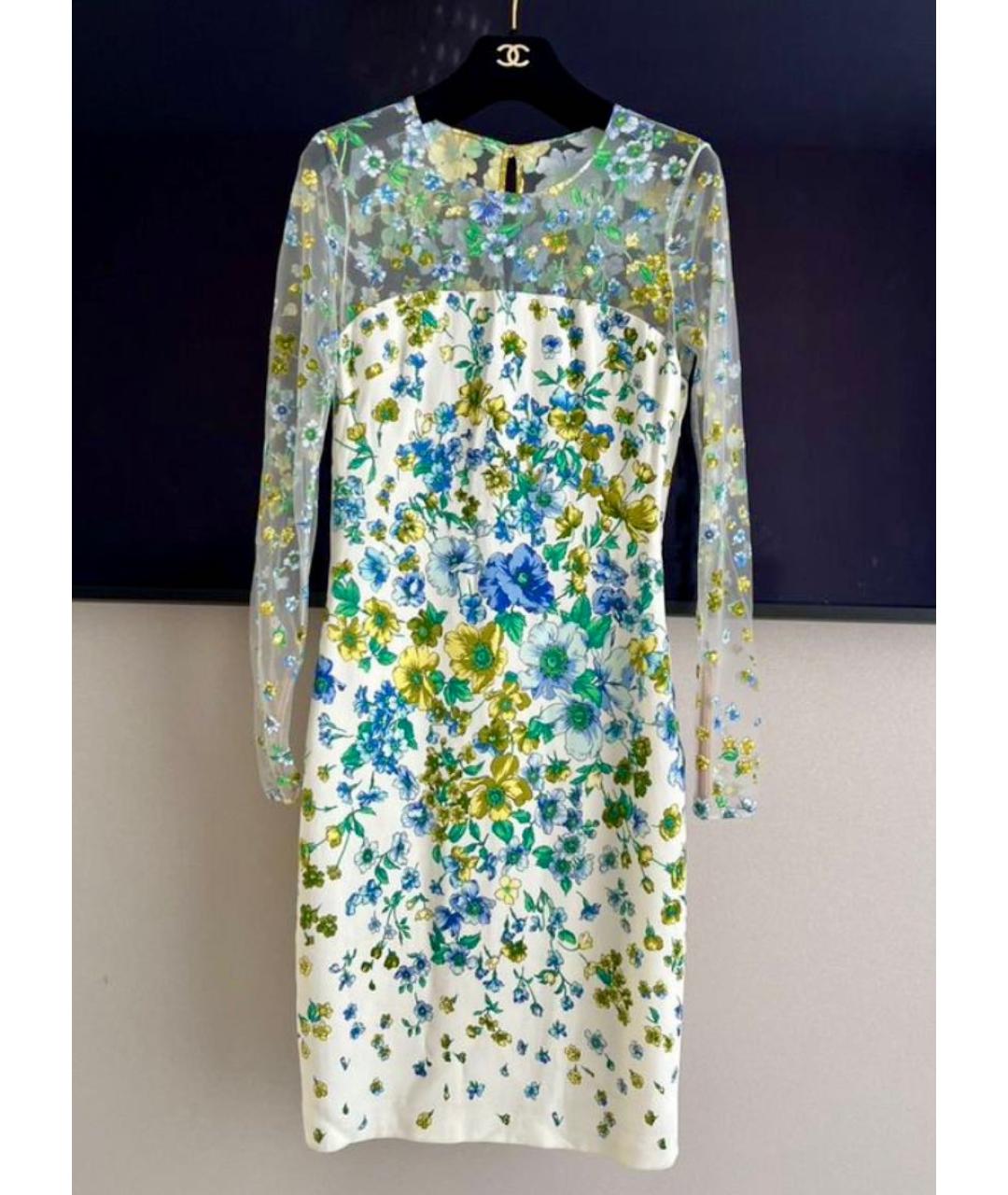 VERSACE Мульти шелковое коктейльное платье, фото 2