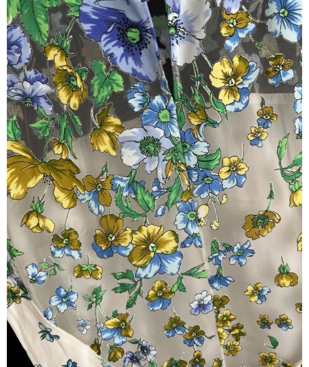 VERSACE Мульти шелковое коктейльное платье, фото 4