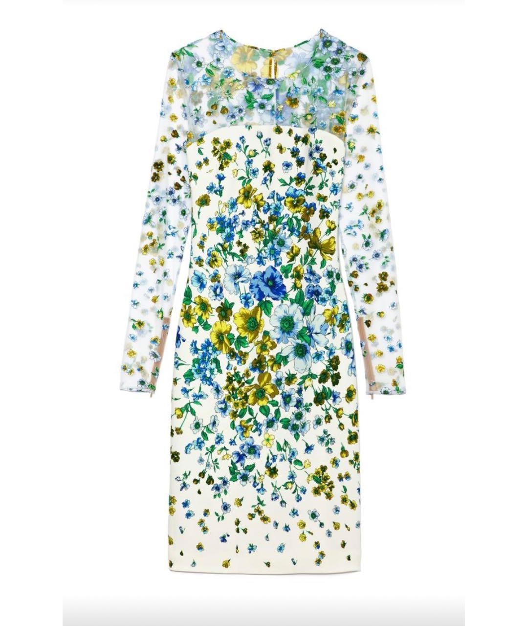VERSACE Мульти шелковое коктейльное платье, фото 7